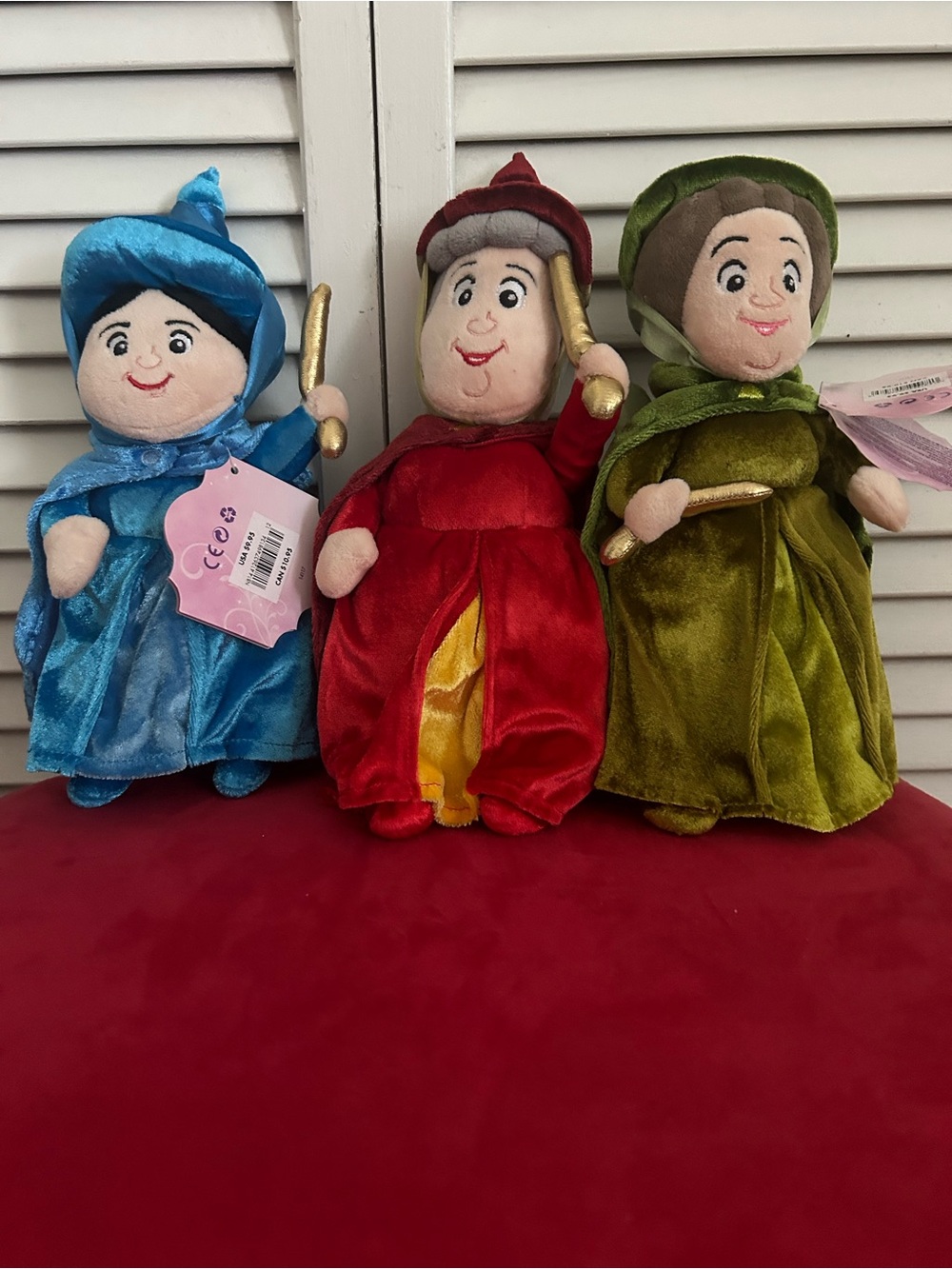 Disney Fairy Godmother plush dolls Sleeping Beauty NWT
